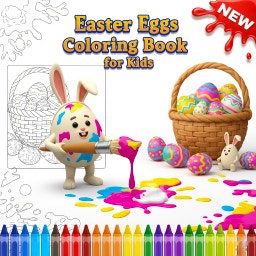 Easter Eggs Coloring Book for Kids