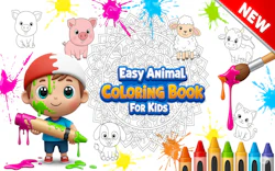 Easy Animal Coloring Book for Kids