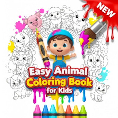 Easy Animal Coloring Book for Kids By Gamepix