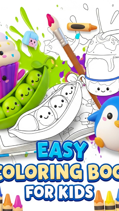 Easy Coloring Book for Kids