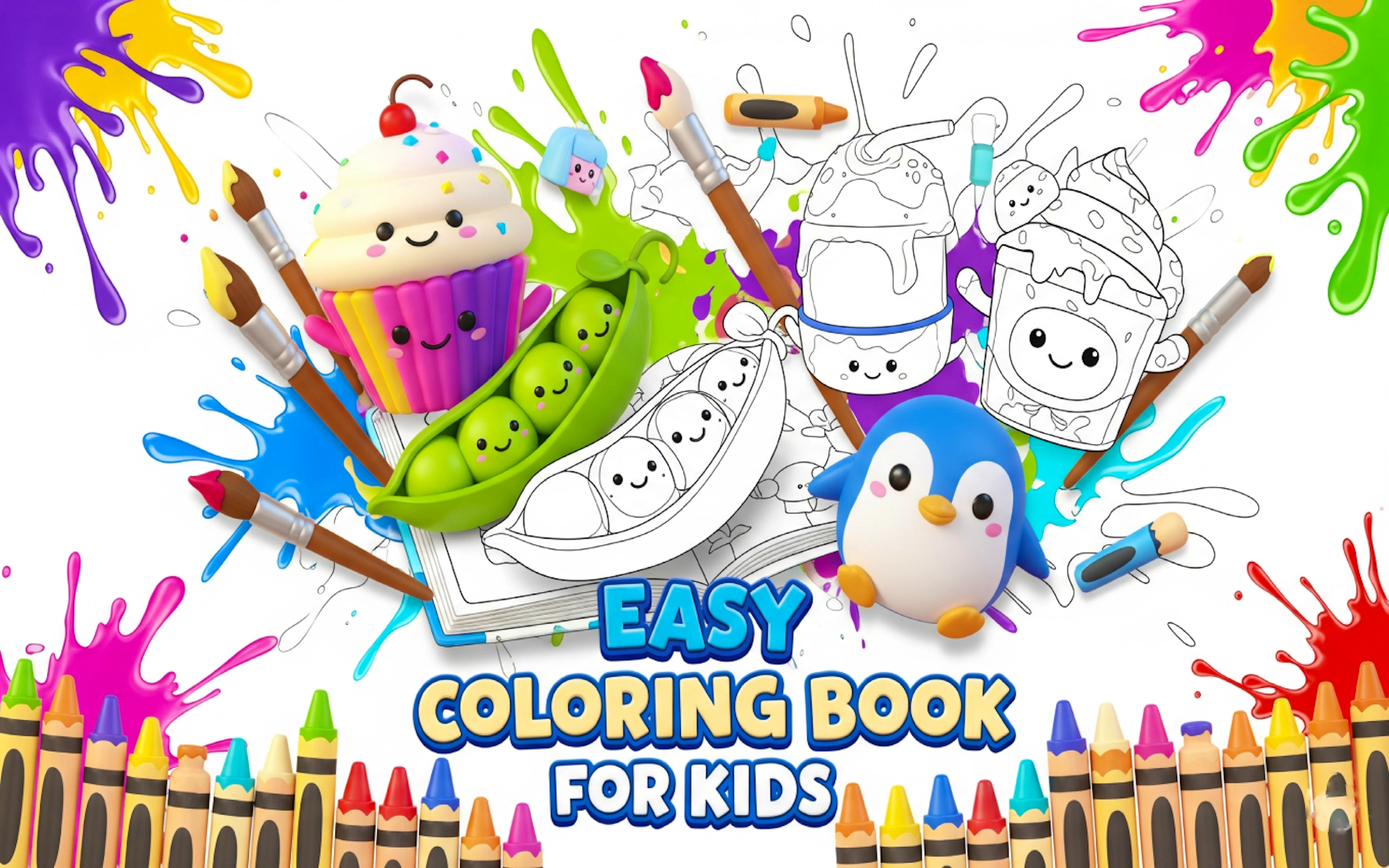 Easy Coloring Book for Kids