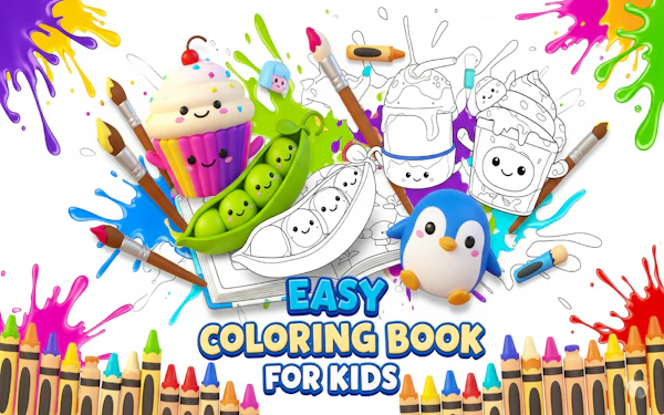 Easy Coloring Book for Kids