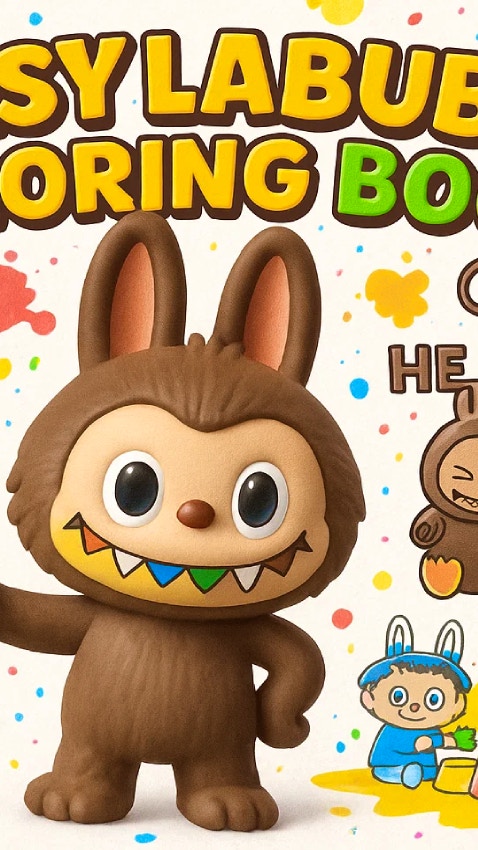 Easy Labubu Coloring Book