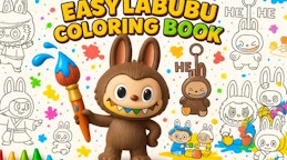 Easy Labubu Coloring Book