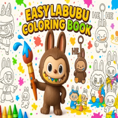 Easy Labubu Coloring Book By Gamepix