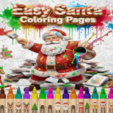 Easy Santa Coloring Pages