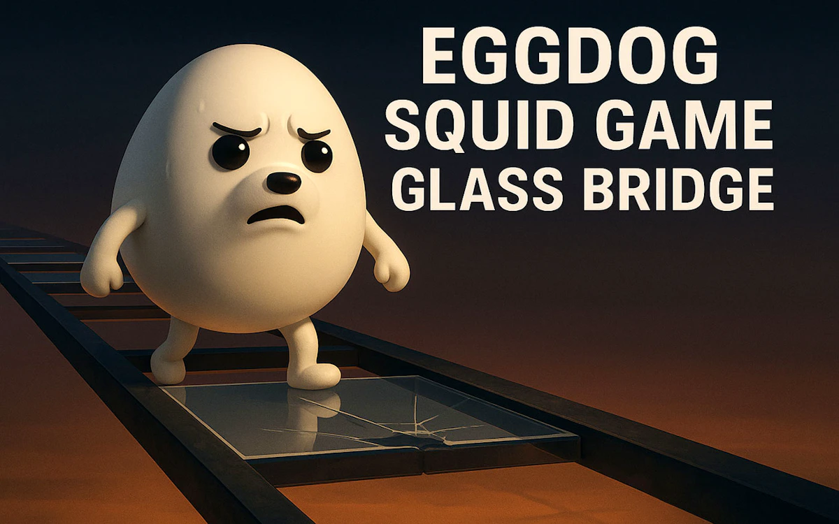 Play Eggdog Squid Game Glass Bridge — free online Action game
