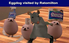 Eggdog visited by Ratomilton
