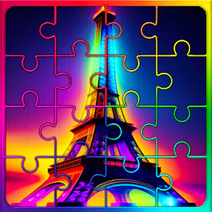 Eiffel Tower Jigsaw Block Puzzle Thumbnail
