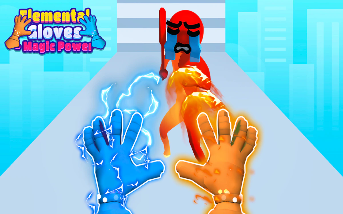 Play Elemental Gloves Magic Power — free online Fighting game