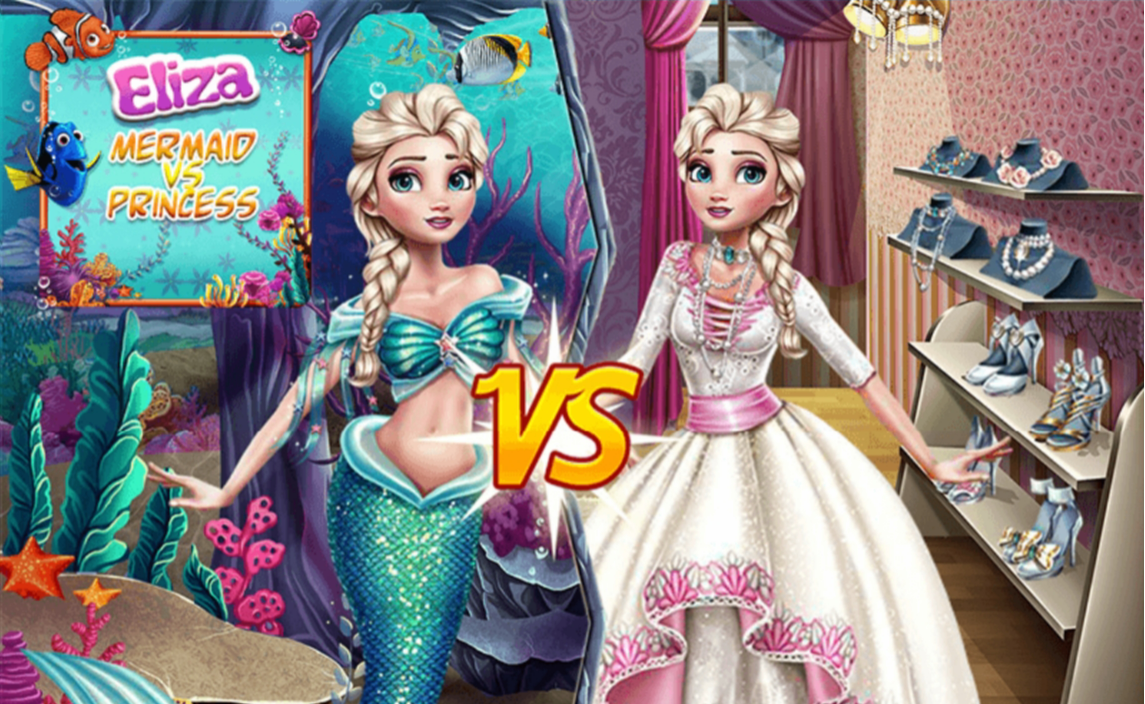 Ellie Mermaid Vs Princess - Culga Games