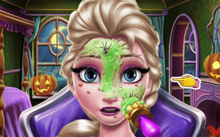 Elsa Scary Halloween Makeup game cover