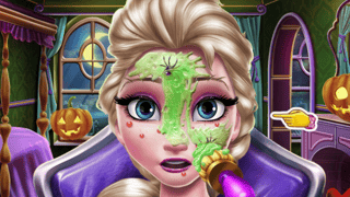 Elsa Scary Halloween Makeup game cover