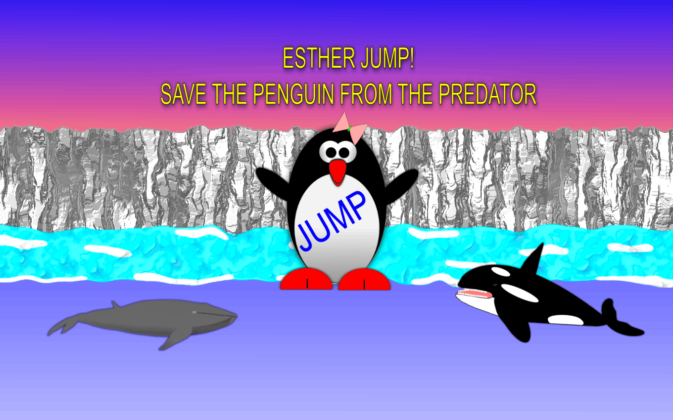 Esther the Penguin. Jump!