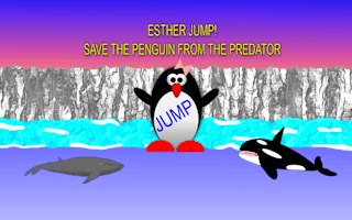 Esther The Penguin. Jump!