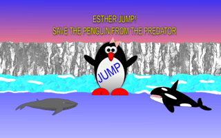 Esther the Penguin. Jump!