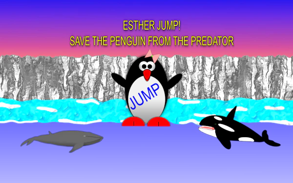 Esther the Penguin. Jump!