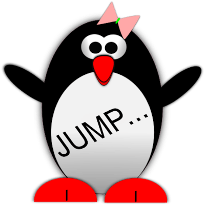 Esther the Penguin. Jump! By Gamepix