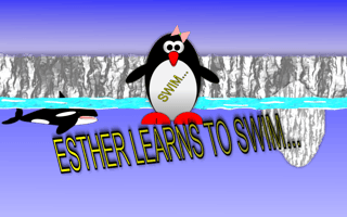 Esther The Penguin. Learn To Swim. game cover