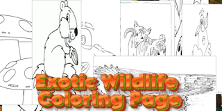 Exotic Wildlife Coloring Page thumbnail
