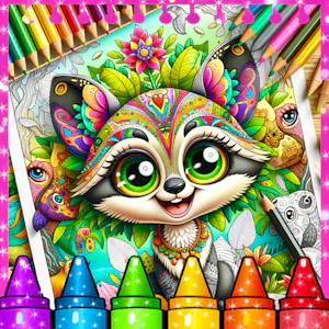 Exotic Wildlife Coloring Page Thumbnail