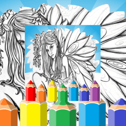 Fairy Coloring Pages Online junior Games on taptohit.com