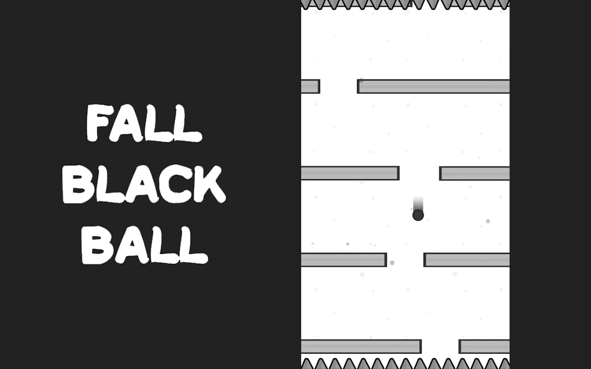 Play Fall Black Ball — free online Arcade game