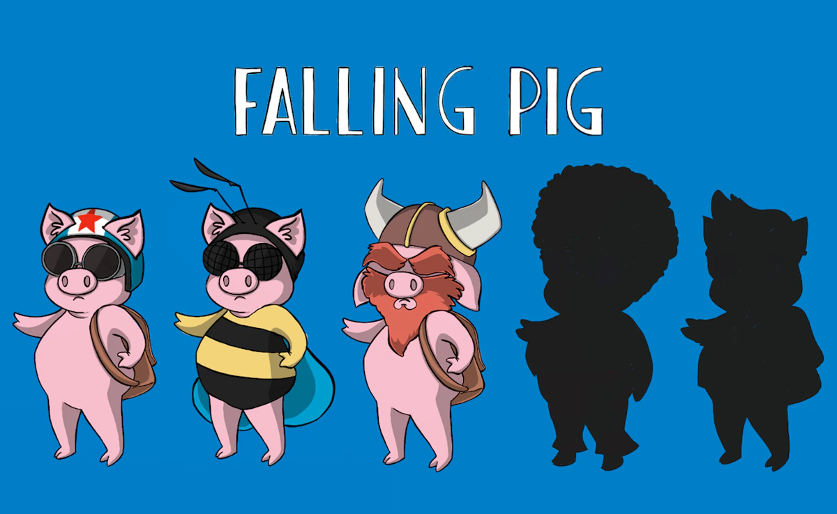 Play Falling Pig — free online Animal game
