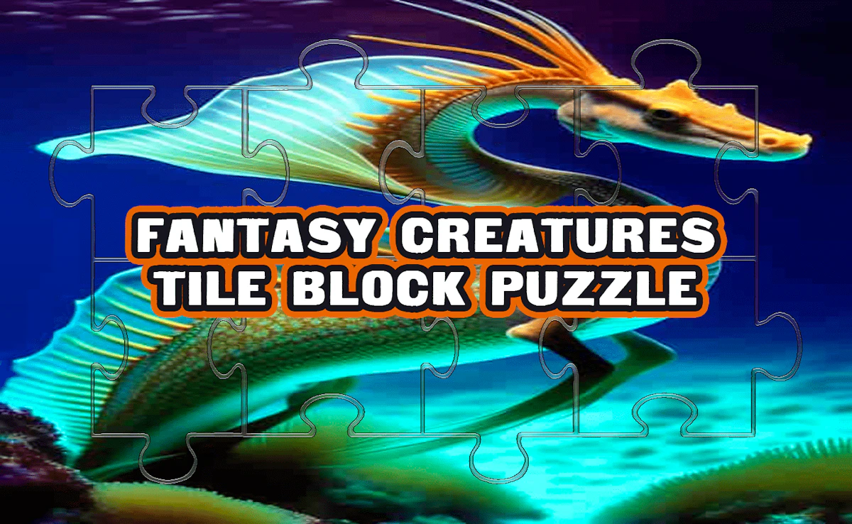 Play Fantasy Creatures Tile Block Puzzle — free online Brain game