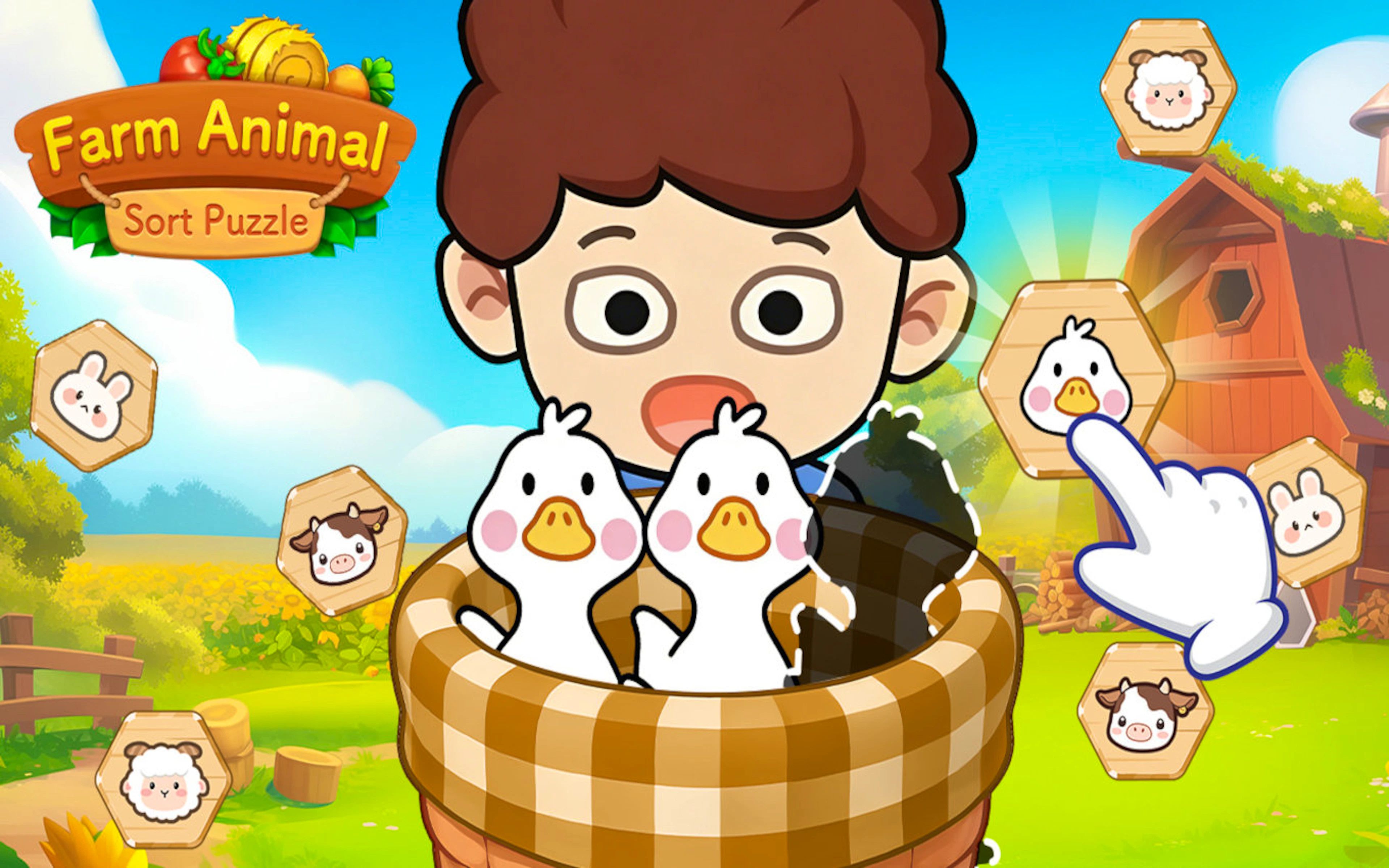 Farm Animal Sort Puzzle