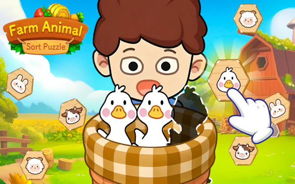 Farm Animal Sort Puzzle