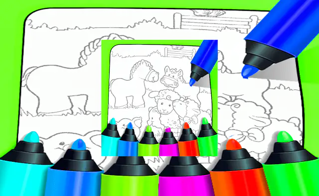 Farm Animals Coloring For Kids