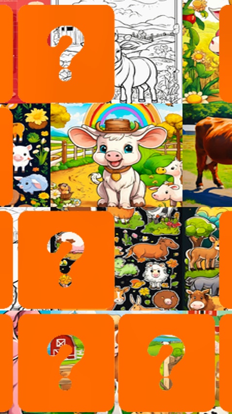 Farm Animals Memory Cards
