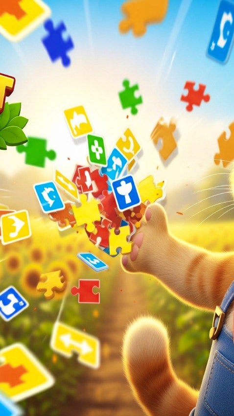 Farm Cat Memory Match