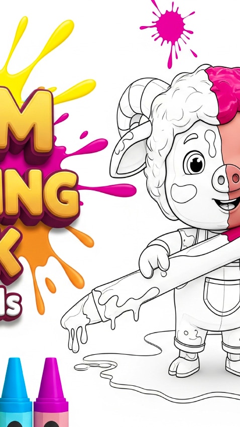 Farm Coloring Book for Kids
