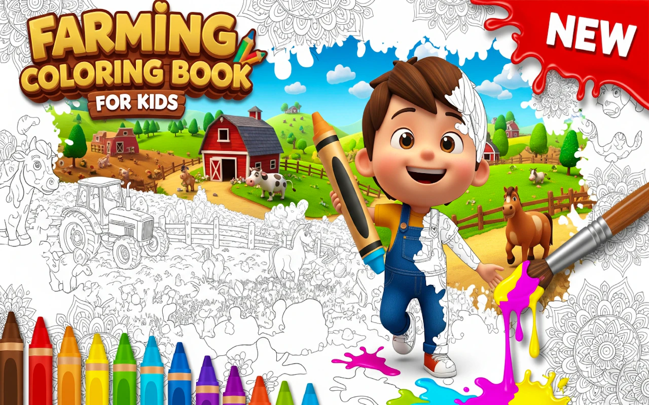 Livre de coloriage agricole pour enfants
