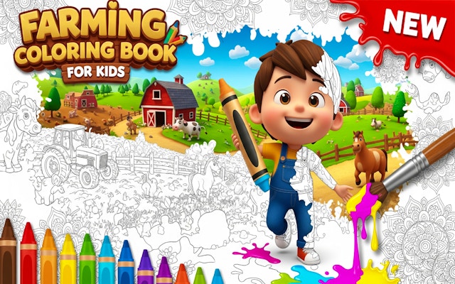Farming Coloring Book For Kids