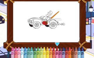 Fast Racing Cars Coloring