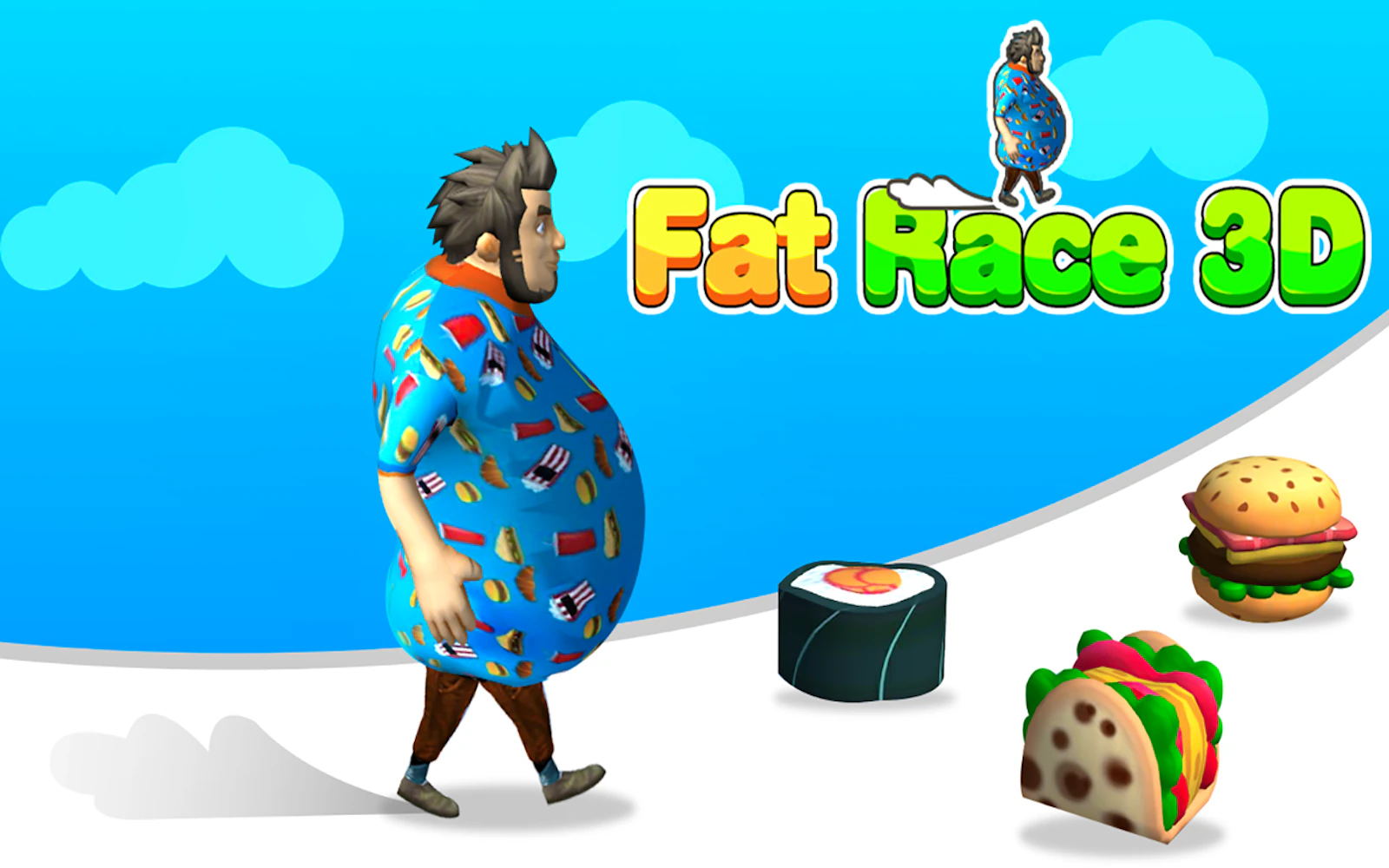 Fat Race 3D — free online arcade game on Glaze Games