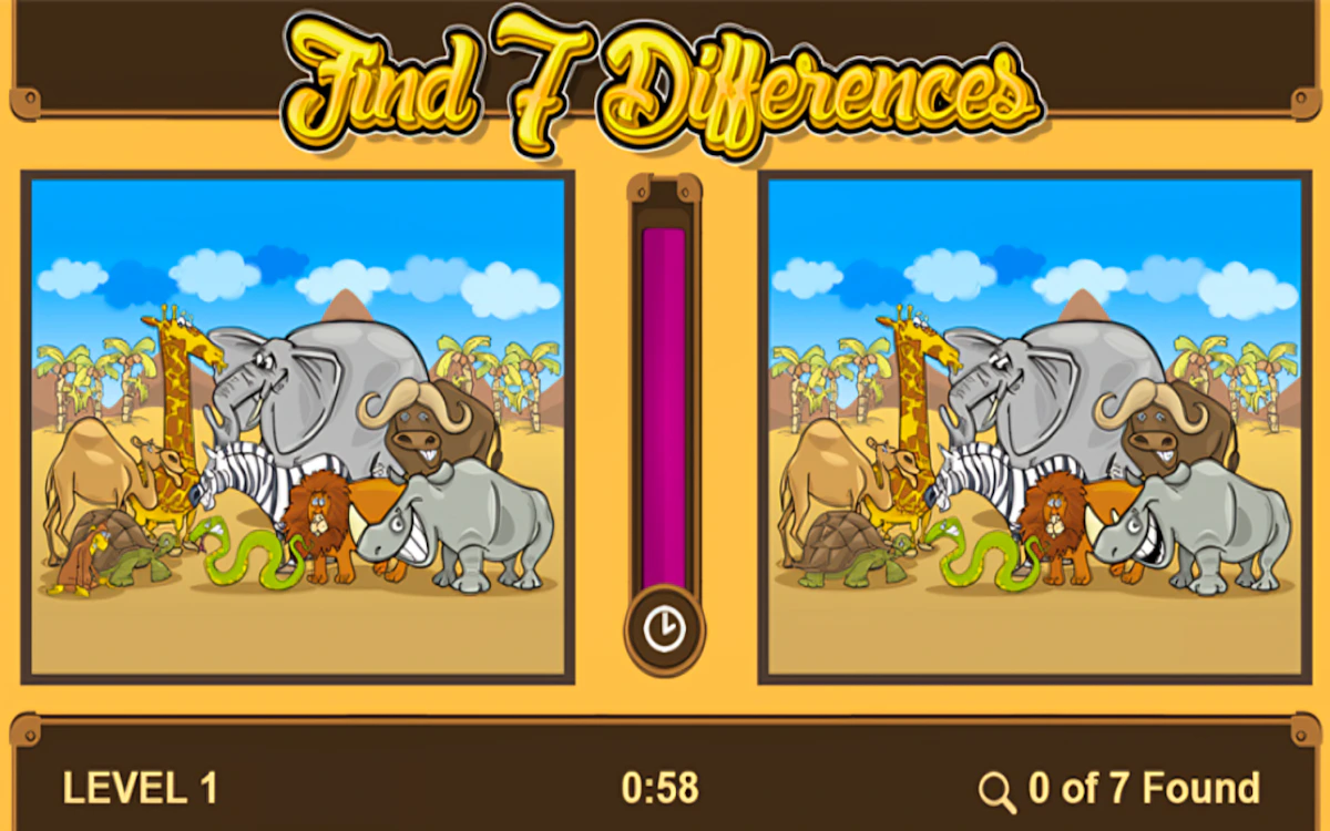 Play Find 7 Differences Game — free online Kids game