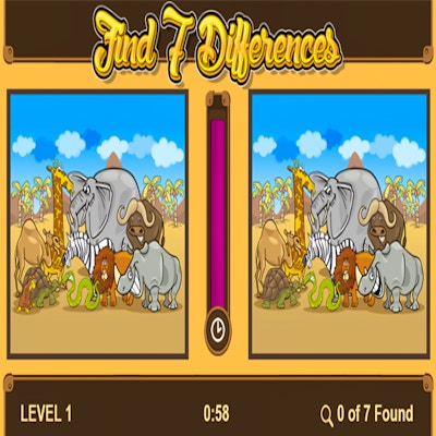 Find 7 Differences Game By Gamepix