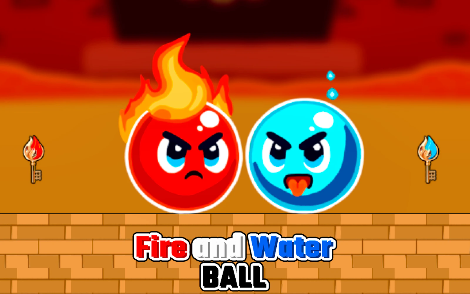 Fire and Water Ball — free online adventure game on Glaze Games