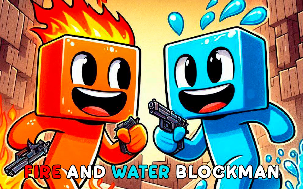 Play Fire and Water Blockman — free online Two Player game