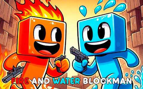 Fire and Water Blockman game thumbnail