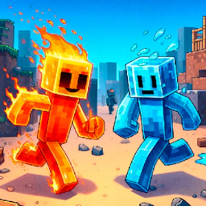 Fire and Water Stickman Thumbnail