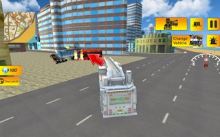 Fire City Truck Rescue Driving Simulator game cover