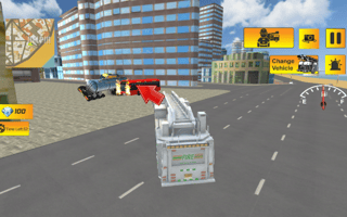 Fire City Truck Rescue Driving Simulator game cover