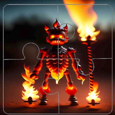 Fire Picture Scramble Challenge By Gamepix