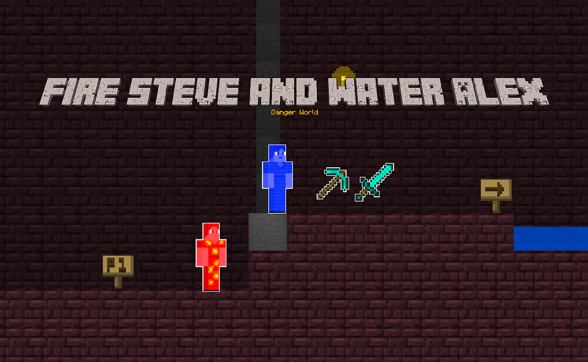 Play Fire Steve and Water Alex — free online Two Player game