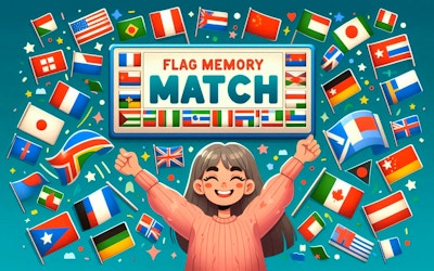 Flag Memory Match game